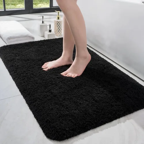Miniatura 8 de LOCHAS - Tapete de baño de 24x70 pulgadas, suave, grueso y absorbente, hecho de microfibra, para el baño, lavable a máquina, tapete antideslizante