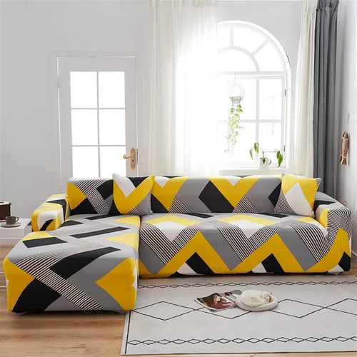 MIPOPS Fundas de sofá 100% impermeables para sofás modulares en forma de L de 1, 2, 3, 4 plazas, funda elástica para sala de estar, protector de H