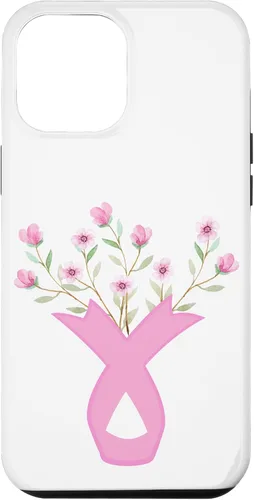 Miniatura 25 de iPhone 13 Flower Jar Pink Ribbon Breast Cancer Concientización Mes de Mujeres Caso