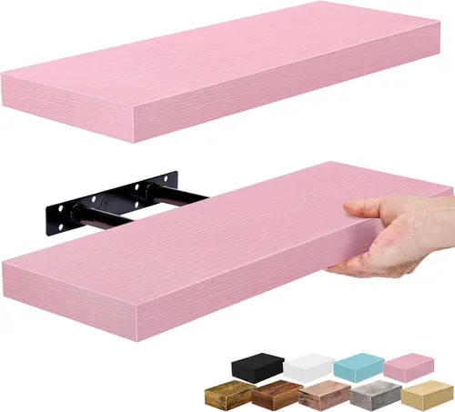 Miniatura 29 de Sorbus Estantes flotantes para pared, estante flotante de 16 pulgadas para cocina, dormitorio, sala de estar, baño, hogar y decoración de pared
