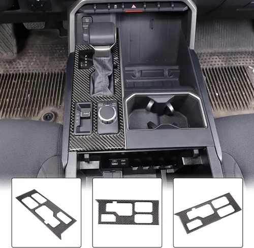 Miniatura 6 de Aunginsy Cubierta de Adhesivo del Panel de la Perilla de Cambios de la Caja de Control Central Compatible con Toyota Tundra/Sequoia 2022-2024 Coche