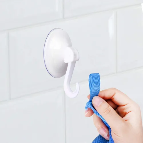 Miniatura 5 de Ganchos de ventosa, paquete de 12 – Sistema de bloqueo – Potencia de succión al vacío extra fuerte – Perchas ideales para cocina o baño