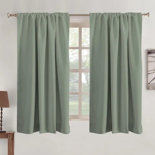 Miniatura 27 de Turquoize Cortinas Opacas para Tratamiento de Ventana con Trabillas Traseras para Sala de Estar/Dormitorio, Tratamientos de Ventana con Aislamiento