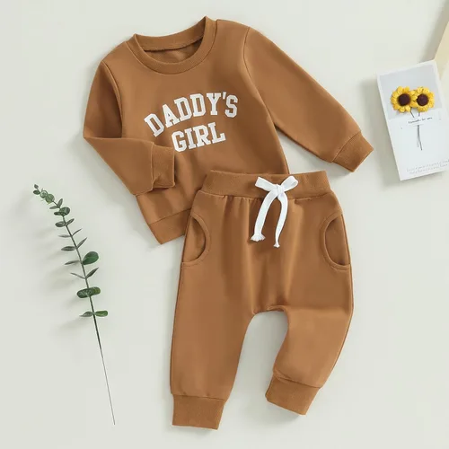 Miniatura 19 de Conjunto de sudadera con estampado para bebé y niña, sudadera larga para otoño e invierno
