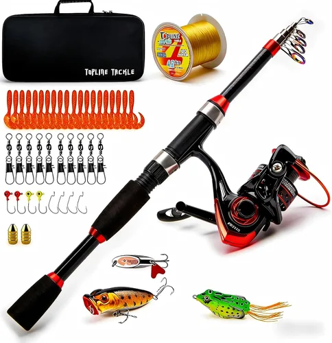 Miniatura 4 de Collapsible Fishing Rod and Reel Combo, BalanZze Telescopic Fishing Rod with Spinning Reel, Portable Collapsible Fishing Pole Kit for Saltwater and