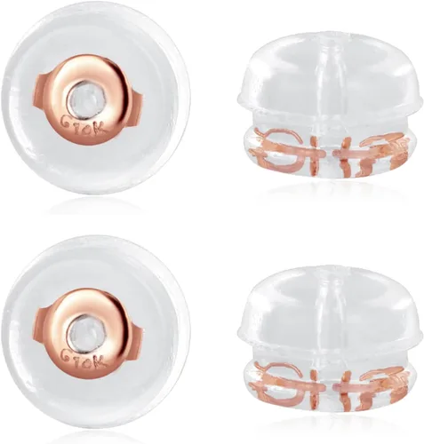 Miniatura 8 de 3 pares de respaldos de arete de silicona tricolor de repuesto Cómodos respaldos de arete de goma para tachuelas Respaldos de arete planos