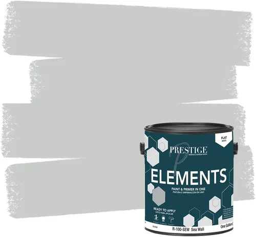Miniatura 19 de PRESTIGE Paints Elements - Pintura interior e imprimación en uno, cáscara de huevo, 1 galón, gris cabo