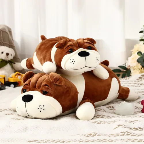 Miniatura 4 de Peluche suave para perros de 17.7 pulgadas, almohada de peluche abrazable para regalo de cumpleaños de niños, juguete grande para cachorros