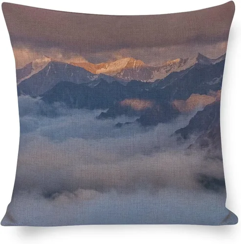 Miniatura 14 de Almohadas de cama con palmeras africanas, camellos, elefantes, 18 x 18 pulgadas, funda de cojín de lino animal de verano para decoración del hogar