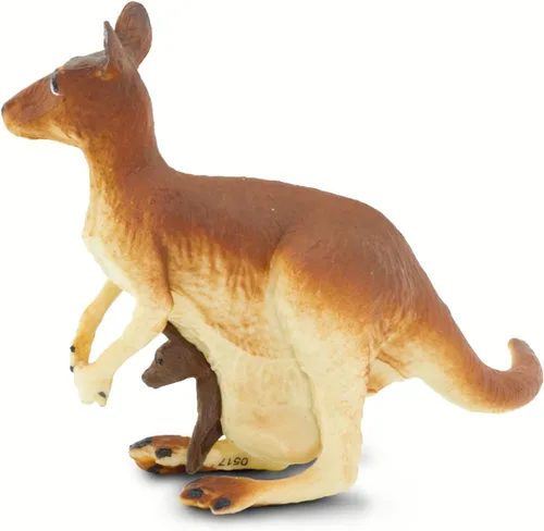 Miniatura 5 de Safari Ltd. Figura de canguro con bebé, juguete realista pintado a mano de 4 pulgadas, compañero educativo para niños, niñas y niños a partir de 3