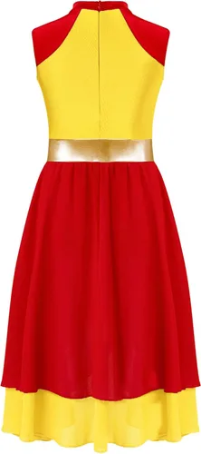 Miniatura 87 de CHICTRY Vestido de baile lírico sin mangas asimétrico para niñas, disfraz de adoración litúrgica contemporánea