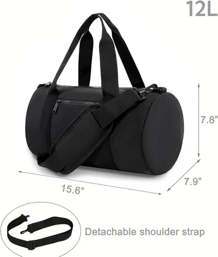 Miniatura 2 de Pequeña bolsa de gimnasio para mujeres y hombres, bolsa de deporte de fitness, bolsa de entrenamiento ajustable, correa de hombro desmontable