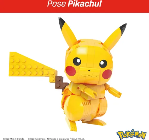 Miniatura 4 de MEGA - Juego de juguetes de construcción Pokémon Kanto Region Trio con 529 piezas y 3 personajes posables, 4 pulgadas de alto, para niños