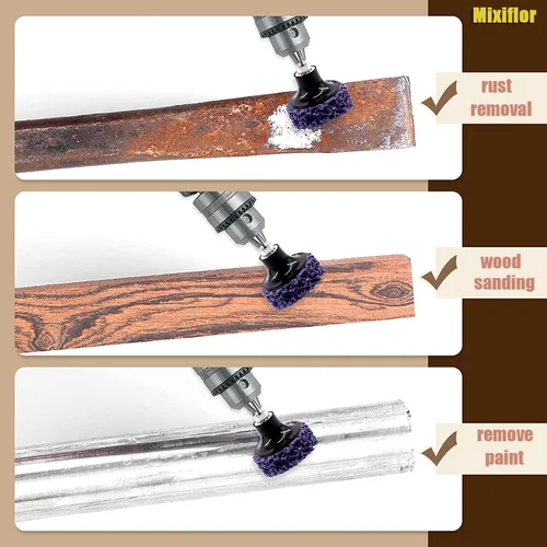 Miniatura 7 de 11 piezas de discos de tira de cambio rápido de 2" fáciles para amoladora angular, accesorios para tiras de pintura, rueda de eliminación de óxido