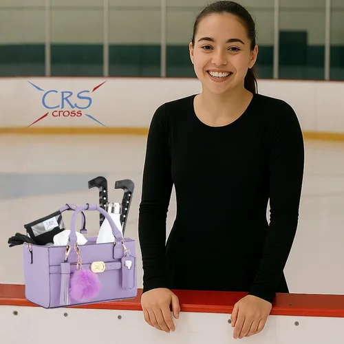 Miniatura 90 de CRS Cross Rink Side Tote. Ice Skating Accessory Bag-Figure Skating, Roller, Inline Skaters, Dance, Cheer.Organizes Guards Water Bottle Phone