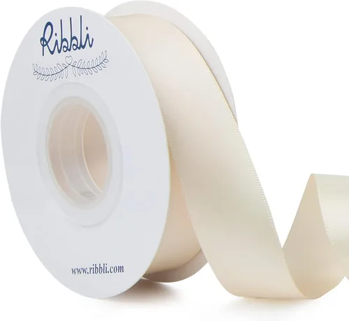 Miniatura 154 de Ribbli - Cinta de satén de doble cara dorada, 1 pulgada x 25 yardas, uso para ramo de lazos, envoltura de regalos, decoración de boda Dorado
