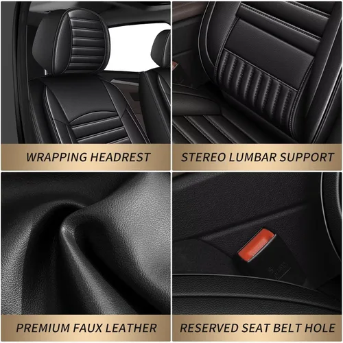 Miniatura 8 de TTX LIGHTING Fundas de asiento de piel sintética de alta calidad para Subaru Crosstrek 2016-2025 2026 Impermeables, compatibles con bolsas de aire
