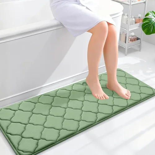 Miniatura 16 de OLANLY Alfombra de Baño de Espuma Viscoelástica de 24 x 16 pulgadas, Ultra Suave y Absorbente, Alfombras de Baño Antideslizantes, Cómodas, Lavables