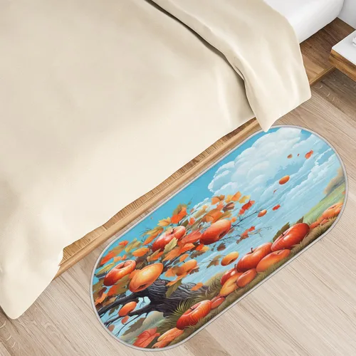 Miniatura 29 de cfpolar Alfombras de baño antideslizantes de girasoles blancos con margaritas blancas, tapete de baño de microfibra absorbente, lavable a máquina