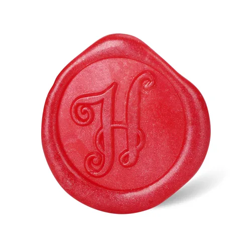 Miniatura 3 de Sello de cera Mceal, sello de latón con mango de madera, sello grande de 30 mm, letra H caligráfica