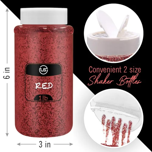 Miniatura 2 de Purpurina navideña para manualidades, 1 libra cada una (4 libras en total) con purpurina fina para manualidades, paquete de 4 confeti de Navidad