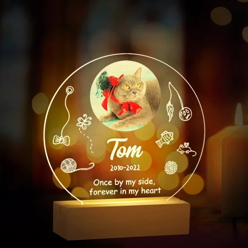 Miniatura 11 de Regalos conmemorativos personalizados para perros por pérdida de perro, regalos conmemorativos para mascotas para perros y gatos, placa fotográfica