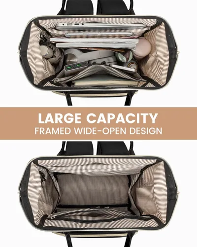 LOVEVOOK - Mochila para ordenador portátil de viaje para mujer, de 18 pulgadas, de gran capacidad, mochila de mano al aire libre, con monedero,