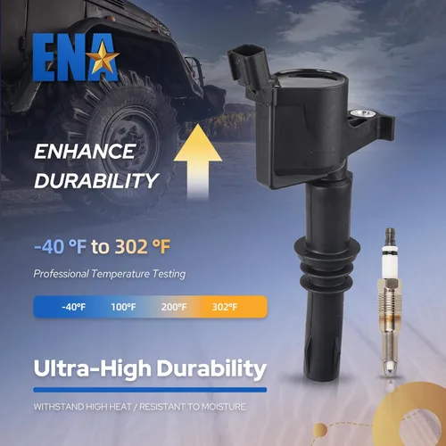 Miniatura 6 de ENA - Juego de 8 bujías de platino y 8 bobinas de encendido compatibles con Ford F150, F-150 Expedition, F-250 Super Duty, F-350 Super Duty 8