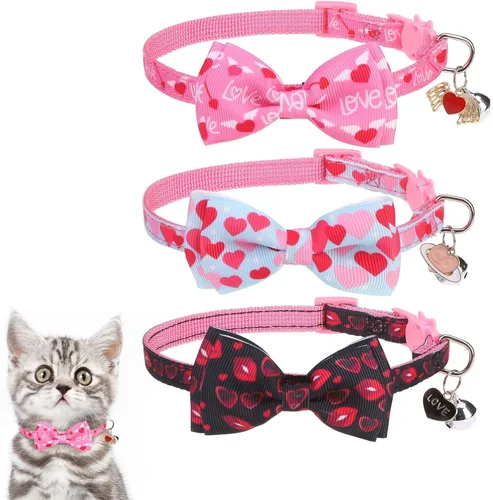 Miniatura 13 de KOOLTAIL Breakaway - Collar de gato con soporte para etiqueta de aire y campanas, collares reflectantes para gatitos, collares de gatitos lindos