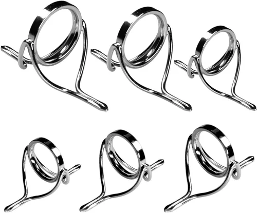 QualyQualy Kit de reparación de caña de pescar - Reemplazo de guía de puntas - Anillo de cerámica de acero inoxidable - 6pcs/7pcs/30pcs D - Guías de