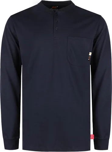 Miniatura 14 de KONRECO Camisas FR para hombre resistentes al fuego/ignífugo CAT2 7oz algodón dos tonos y camisa Henley