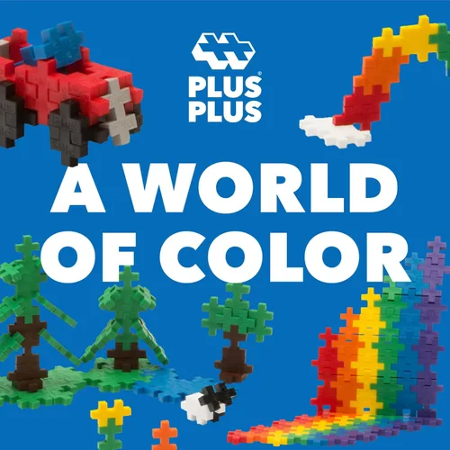 Miniatura 5 de PLUS PLUS - Set de Juego Abierto - 600 Piezas - Mezcla de Colores Básicos, Juego de Construcción STEM, Mini Rompecabezas Encastrables para Niños