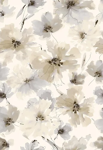 Papel tapiz floral para despegar y pegar, papel de contacto con flores de acuarela beige y amarillo para dormitorio, baño, papel de pared vintage