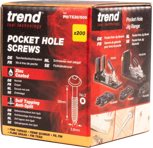 Miniatura 3 de Trend Tornillos de bolsillo para maderas duras, 1 1/4 pulgadas de largo, paquete de 500, tornillos de rosca autorroscante con cabeza cuadrada fina