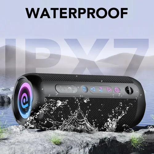 Miniatura 7 de Altavoz Bluetooth portátil, altavoz Bluetooth 5.4, altavoz dual de 30 W, graves profundos, tiempo de reproducción de 30 horas, modo de 3