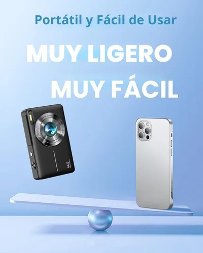 Miniatura 4 de Cámara digital, FHD 1080P - Cámara de apuntar y disparar con zoom de 16X, tarjeta de 32 GB, pequeña cámara de video compacta regalo para niños