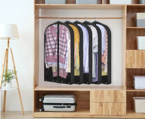 Miniatura 6 de KIMBORA Bolsa de traje de 40 pulgadas para hombres con bolsas de ropa de 4 pulgadas para colgar ropa, funda de traje para almacenamiento de armario