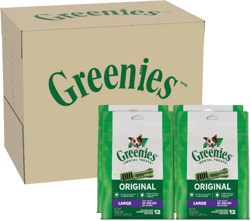 Miniatura 16 de GREENIES - Golosinas naturales originales para la salud dental de perros grandes, 36 onzas Paquete (24 golosinas)