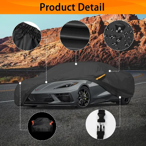 Miniatura 2 de Cubierta de coche con protección UV, resistente al viento, al polvo, a los arañazos, universal para exteriores