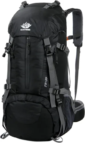 Esup - Mochila de senderismo de 50 l para hombre, mochila de camping con cubierta de lluvia 45l+5l, mochila ligera para senderismo, mochila de viaje