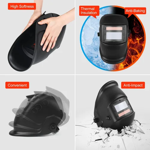 Miniatura 6 de Casco de color verdadero de soldadura con capucha de oscurecimiento automático con rango de sombra ajustable 4/9-13 para máscara de soldador TIG MIG
