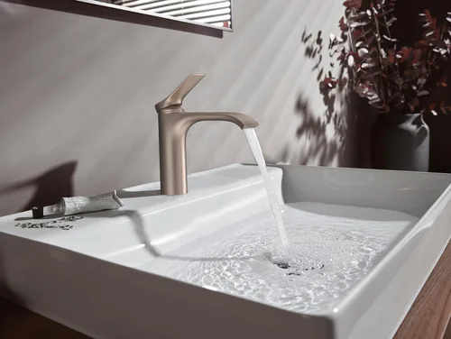 Miniatura 6 de hansgrohe Vivenis 75020821 - Grifo moderno para lavabo de baño de 1 agujero en níquel cepillado cepillado níquel