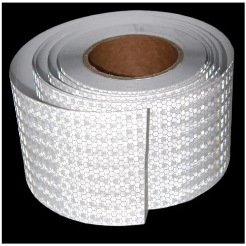 Miniatura 147 de Cinta reflectante blanca de 4 pulgadas, adhesivo de seguridad de advertencia impermeable para exteriores (10 pies)