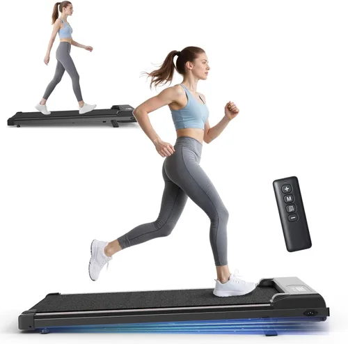 Almohadilla para caminar con inclinación, caminadora debajo del escritorio para oficina en casa con ultra silenciosa <40 dB, 2.5 HP portátil para