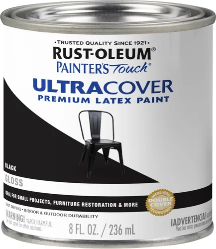 Miniatura 38 de Rust-Oleum Brush On Paint 224430T Painter's Touch - Pintura de látex, cuarto de galón, imprimación blanca plana acrílica, 32 onzas líquidas