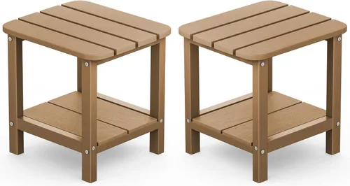Miniatura 11 de SERWALL Mesa auxiliar Double Adirondack, Mesa auxiliar de forma rectangular, Negra