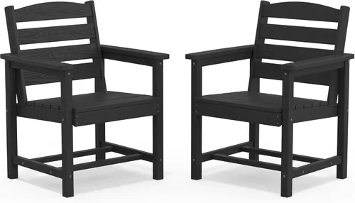 Miniatura 14 de SERWALL Juego de comedor para exteriores de 9 piezas, mesa de comedor expandible de 60 a 83 pulgadas y 8 sillas de polietileno de alta densidad