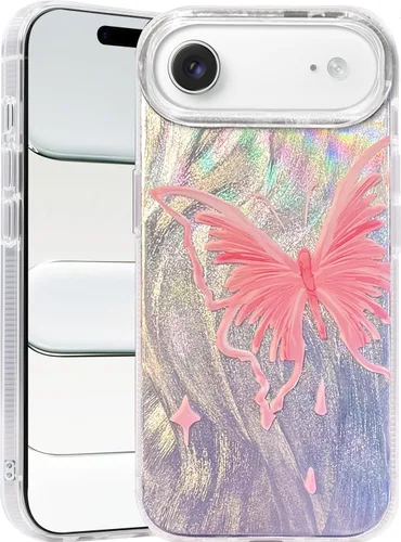 Miniatura 121 de I-MGAE-IN-AR Funda compacta para iPhone 11, diseño de mariposa, marco de protección de lente de cámara con diamante 3D, bonitas fundas protectoras