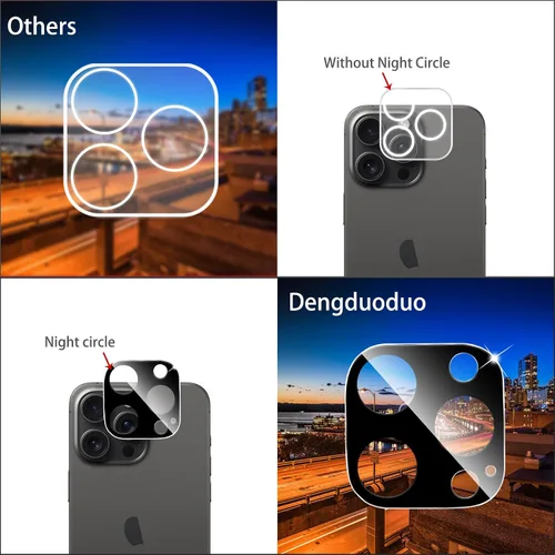 Miniatura 5 de Dengduoduo Paquete de 3 protectores de lente de cámara para iPhone 11 Pro de 5.8 pulgadas y iPhone 11 Pro Max de 6.5 pulgadas, vidrio templado
