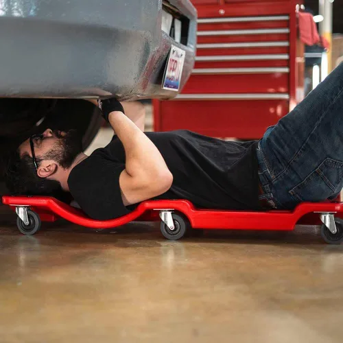 Miniatura 8 de AFF XL Mechanic's Creeper - Creeper Ergonómico de 47" de Longitud con Reposacabezas Acolchado y Bandejas Magnéticas para Herramientas - Super
